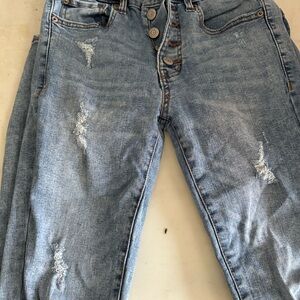 Aeropostale Light Blue High Rise Distressed Jeans